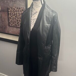 SHEIN Classic Black Leather Jacket